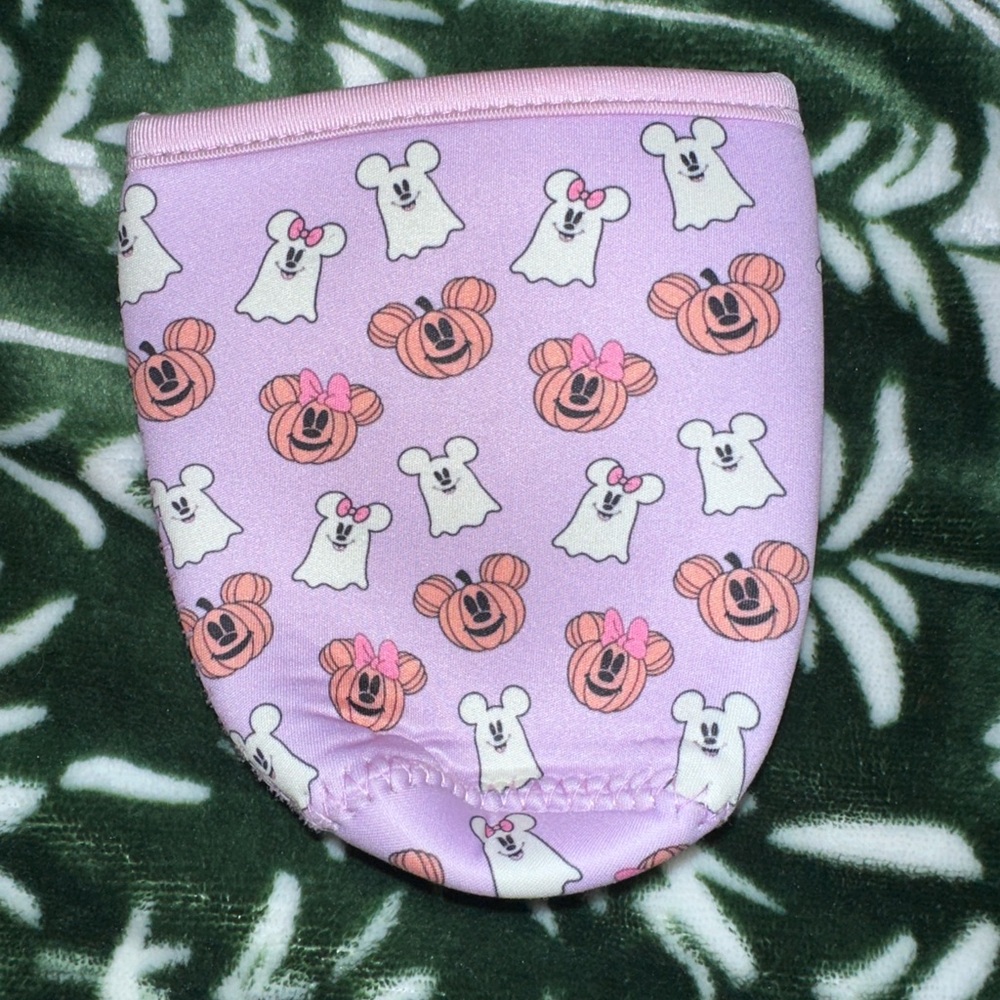 Disney Pink Halloween Ghost & Pumpkin Mickey Ear Cup Sleeve